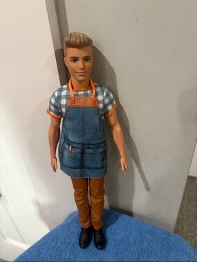 Barbie Orchard Farm Ken Barbie Doll with Denim Apron & Orange Accents 2016